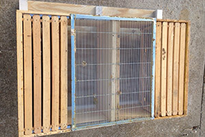 new bottom board with conjoined hive bodies on top